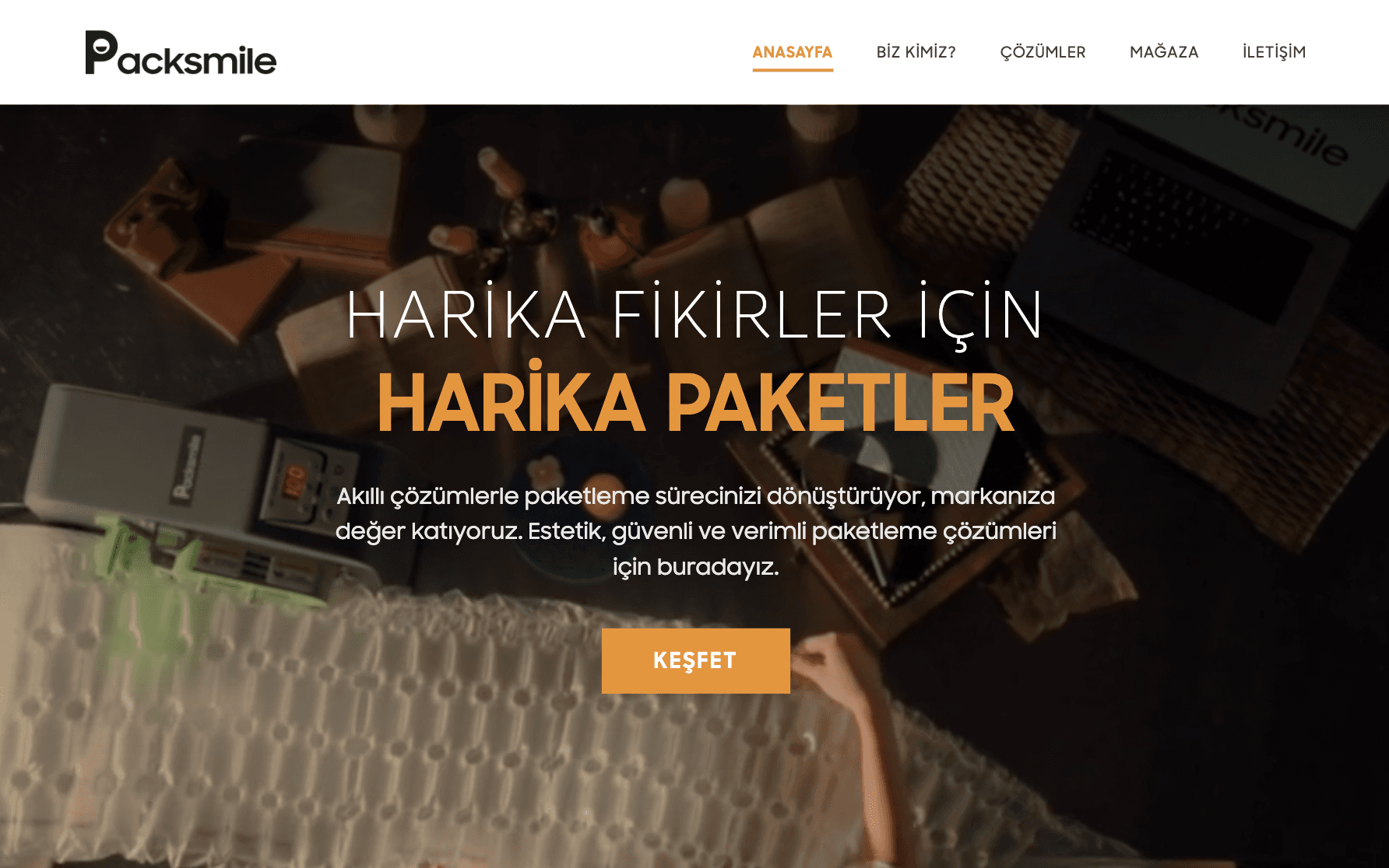 Packsmile — Commercial Landing Page