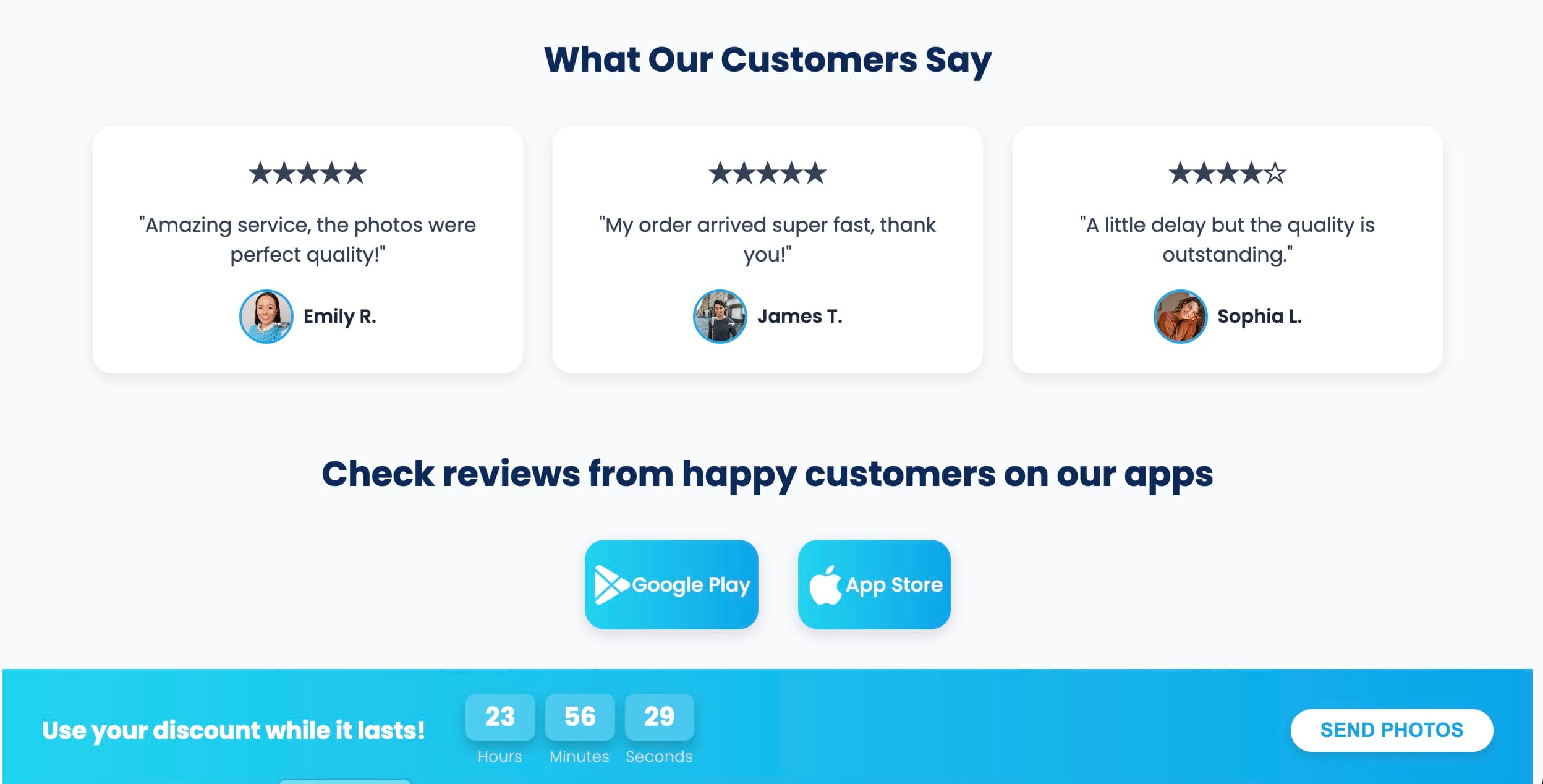 Photo Print Landing Page